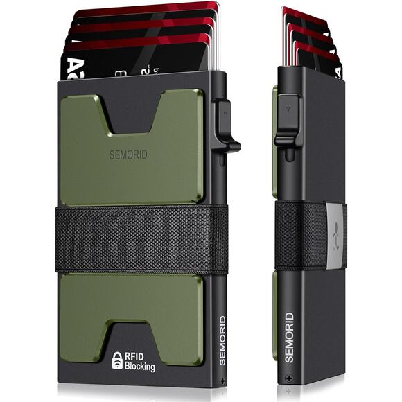Tech-Savvy Sleek Secure Slim RFID Aluminum Wallet – Quick Access Card Holder - Picture 1 of 5